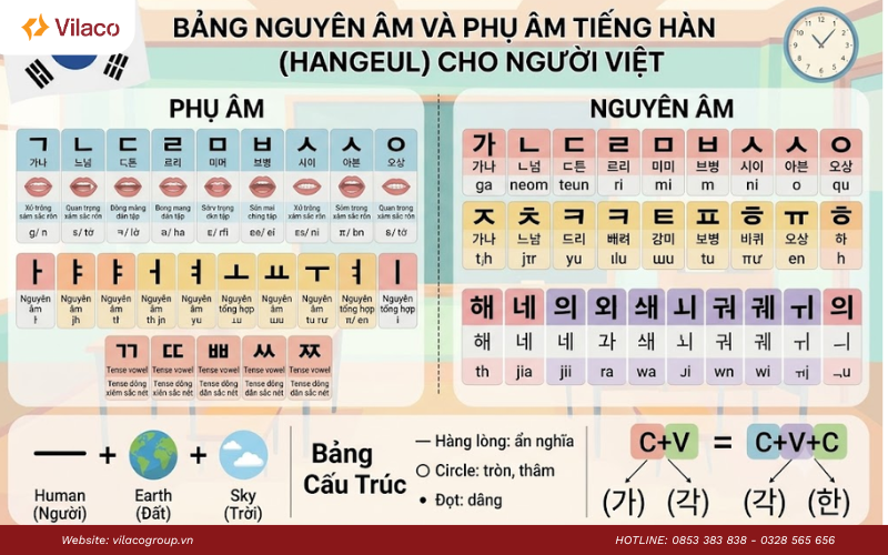 cách nhớ mặt chữ Hangeul nhanh nhất