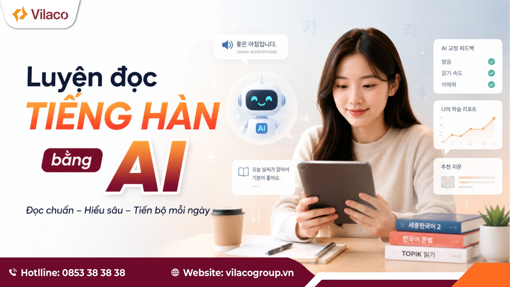 Luyện đọc tiếng Hàn bằng AI