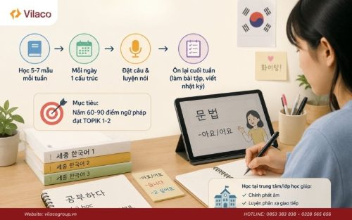 Học ngữ pháp tiếng Hàn sơ cấp có lộ trình rõ ràng giúp bạn tăng hiệu quả học tập