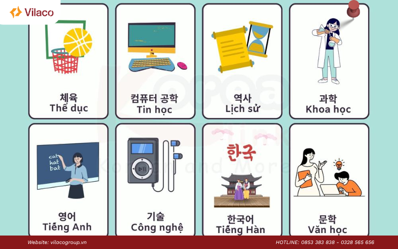 tiếng Hàn chủ đề trường học